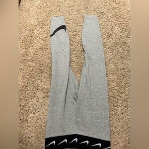 Nike Cotton Gray High Waisted Leggings
